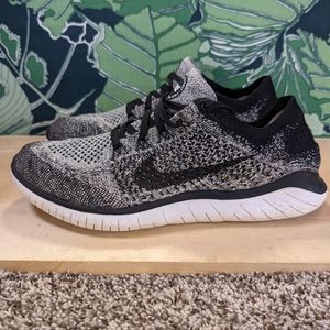 Size 9 - Nike Flyknit 2018 Women's Size 9 Running Shoes Black/White